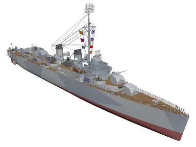 Fletcher Battleship 3D model