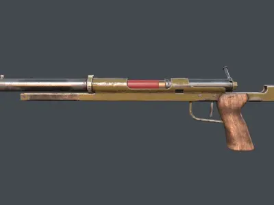12 gauge profile shotgun Low-poly 3D model
