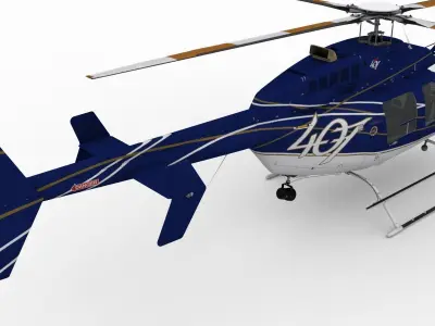 Bell 407 Low-poly 3D model