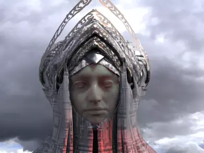 Ancient Medieval Crown Headdress  3D model