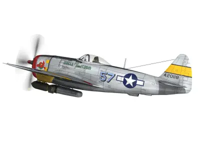 Republic P-47D Thunderbolt - Uncle Toms Cabin 3D model