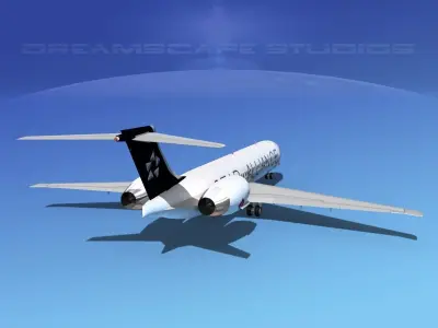 McDonnell Douglas MD-87 Star Alliance 3D model