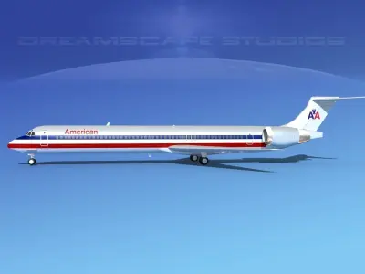 McDonnell Douglas MD83 American Airlines 3D model