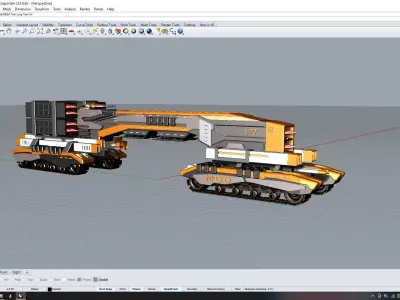 MEGA Tron Long Heavy Tank Model 3D model