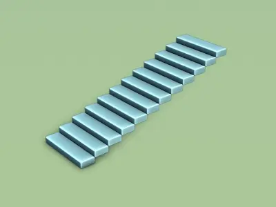 Linear Stairs Free 3D model