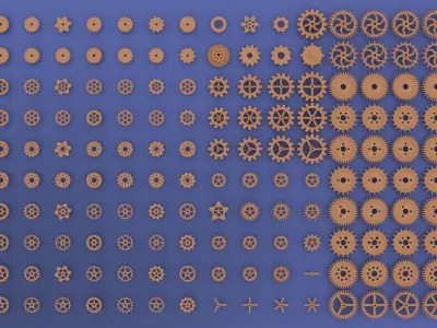 Gears kitbash V2 3D model