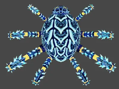 The cave spider Low-poly 3D model