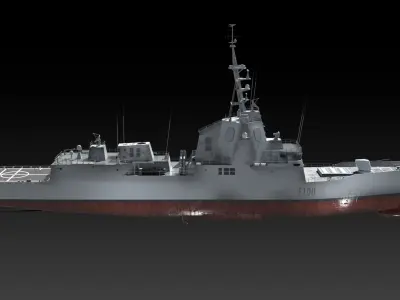 SPS Alvaro de Bazan Low-poly 3D model