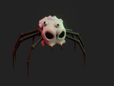 3D SKULL SPIDER  3D model
