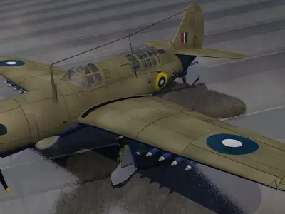 Curtiss SB2C-4 Helldiver or A-25 Shrike 3D model