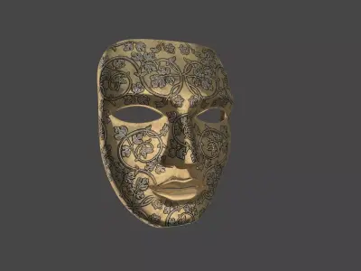 Golden Mask Low-poly 3D model