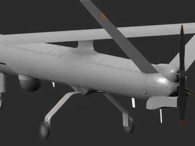 Hermes 450 Low-poly 3D model