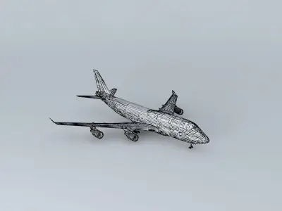 Asiana Airlines Boeing 747-400 Free 3D model