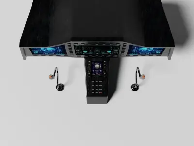 Aircraft cockpit control panel 3D model
