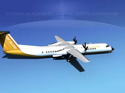 Dehaviland DHC-8 400 Air Euro Charter 3D model