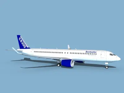Bombardier CS300 3D model