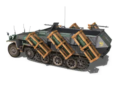 SDKFZ 251 1 - Ausf C - Ground Stuka - 24PD 3D model