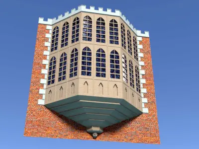 Tudor bay window 3D model