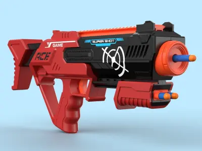 Super Shot Gun Low-poly 3D model