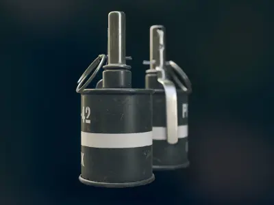 RG 42 Hand Grenade Low-poly 3D model