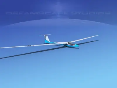 Schleicher ASW 22 Sailplane V01 3D model