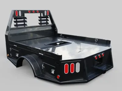 BrandFord Flatbed Hauler Low-poly 3D model