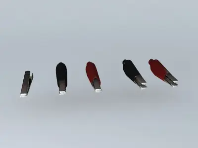 Alligator three pencils Free 3D model