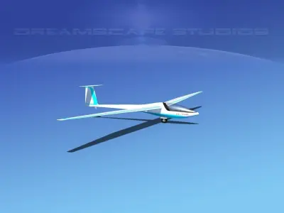 Glaser Dirks DG200 15Mtr Sailplane V09 3D model