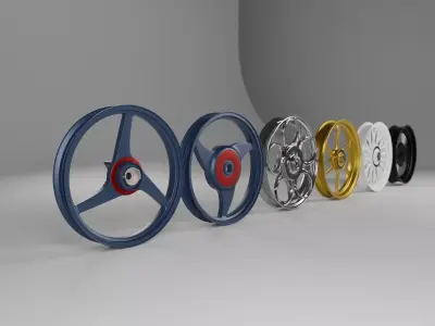 Motorcycle Mags Set Free 3D model