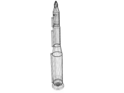 Rocket Missile - Minuteman 3D model