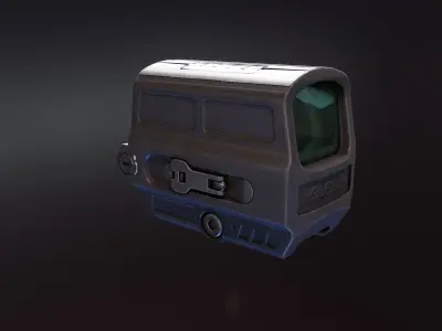 Holosun HS512GD Reflex Sight Low-poly 3D model