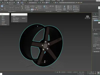 Niche Milan Wheel Offset Dark Tinted Face With Matte Black 3D model