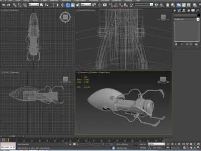 Portal weapon Low-poly 3D model