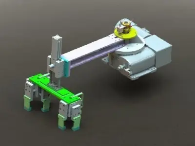 Rotating clamping mechanism 3D model