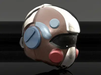 laos Game Helmet Low-poly 3D model