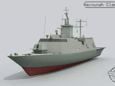 3D Baynunah class ship 3D model