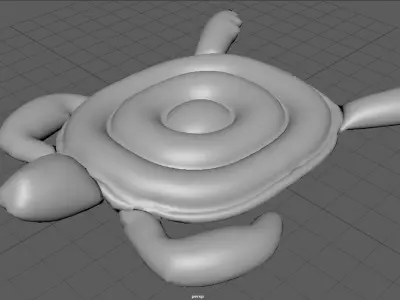 POOL FLOAT TURTLE Low-poly 3D model