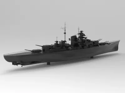 bismarck Battleship 3D model