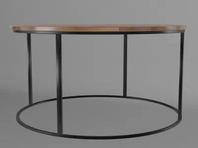 Low poly steel table Free low-poly 3D model