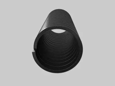 Spiral twisted pipes 3D model