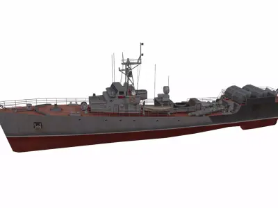 Poti-class corvette Low-poly 3D model