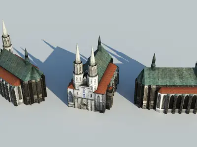 Lowpoly Church 3D model