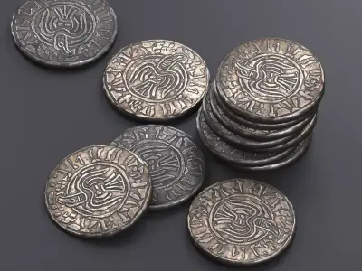 Viking coin 3D model
