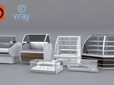 Commercial Food Display counters 3D model