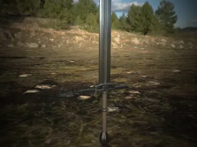 Steel Great Sword Low-poly 3D model