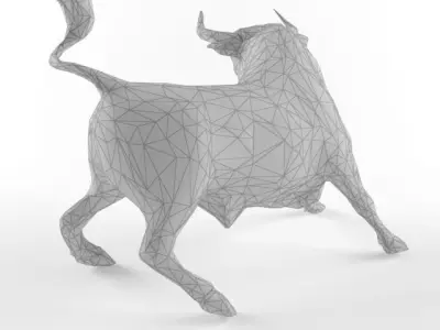 Low Poly Bull Taurus Animal Lowpoly 2 Low-poly 3D model