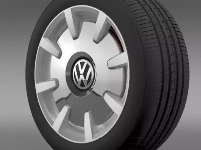 VW Beetle Design 2012 wheel 3D model
