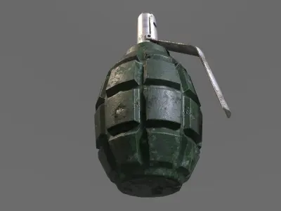 Grenade F-1 Low-poly Low-poly 3D model