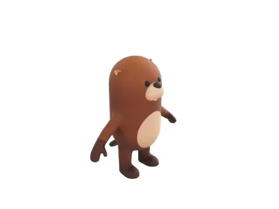 Beaver Character 3D model