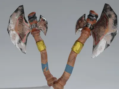 Axe Lowpoly game asset Free low-poly 3D model